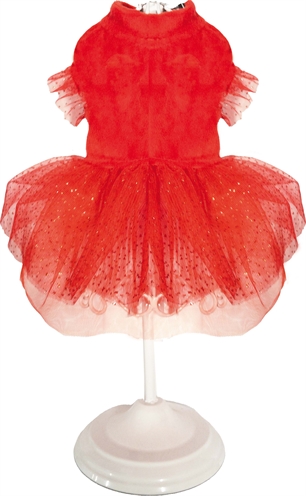 Croci honden jurk xmas sparkling rood 30 cm