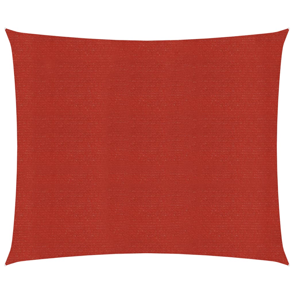 vidaXL-Zonnezeil-160-g/m²-2,5x2,5-m-HDPE-rood