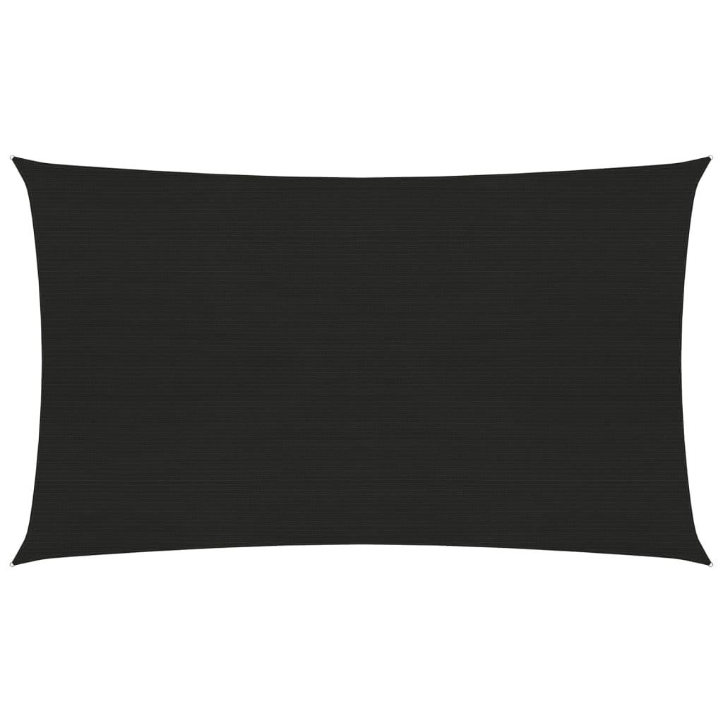 vidaXL-Zonnezeil-160-g/m²-3x6-m-HDPE-zwart