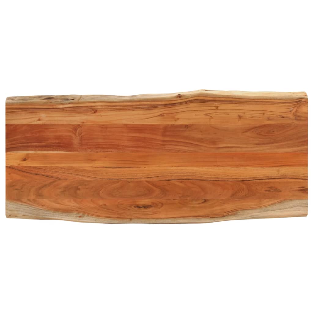 Tafelblad rechthoekig natuurlijke rand 140x60x3,8 cm acaciahout