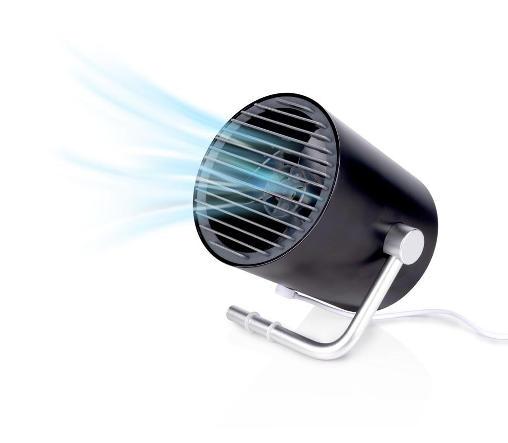 Lifetime Air Mini Ventilator USB - Tafelventilator 2 Snelheden - Kunststof - Zwart