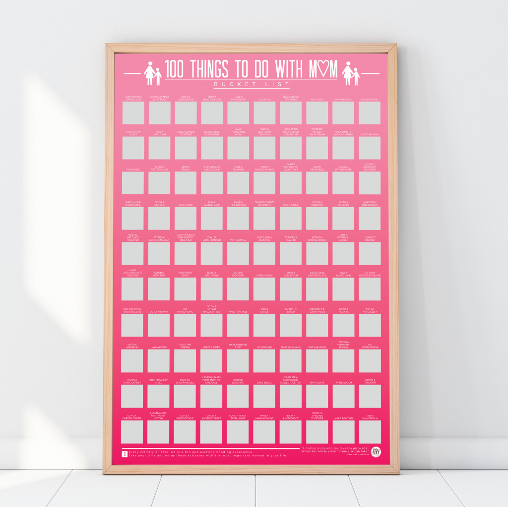 Gift Republic Scratch Poster - 100 Things To Do With Mum