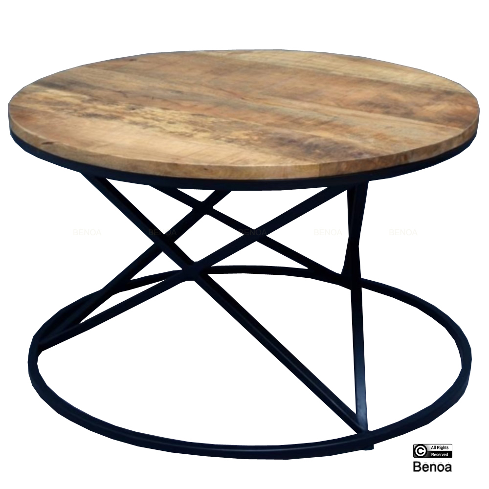 Wooden iron Coffee Table 70