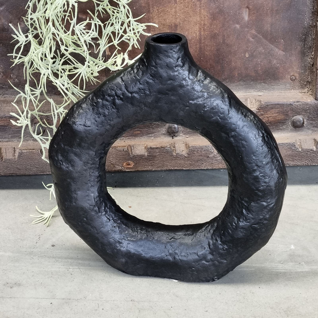 AnLi Style Dark Bronze Round Vase