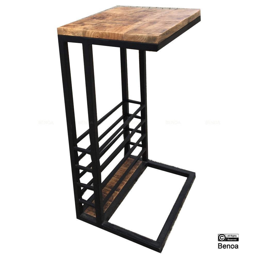 End Table with Rack