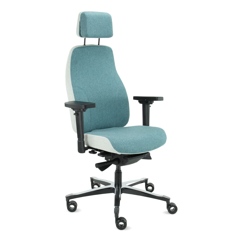 Sit And Move Therapod X2 HR Hoofdsteun Azure - Bureaustoel Facet Wol Azure/Ashgrey