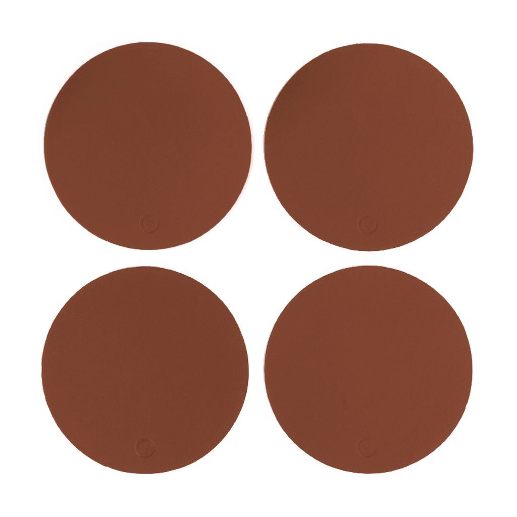 Vacavaliente - Home Accents Ruca Round Coasters (x4) Cocoa