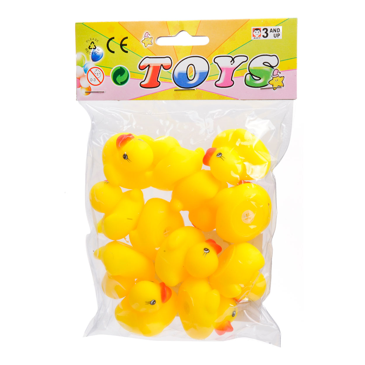 12x Badeend geel badspeelgoed 3 cm - Speelgoed - Badspeeltjes - Badeendjes