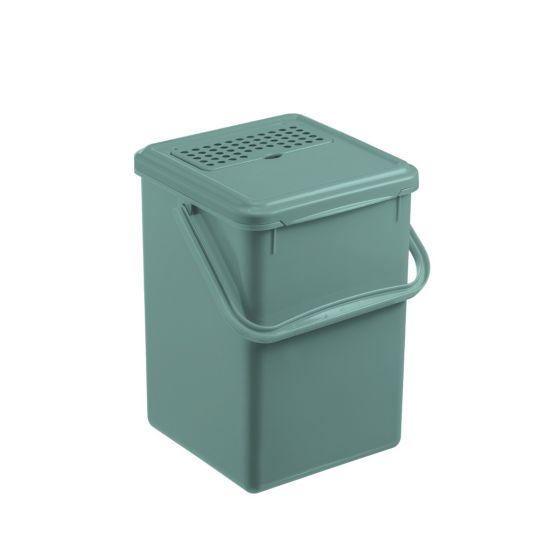ROTHO - Afvalbak | Compostemmer met koolstoffilter Bio - 8L - Donkergroen