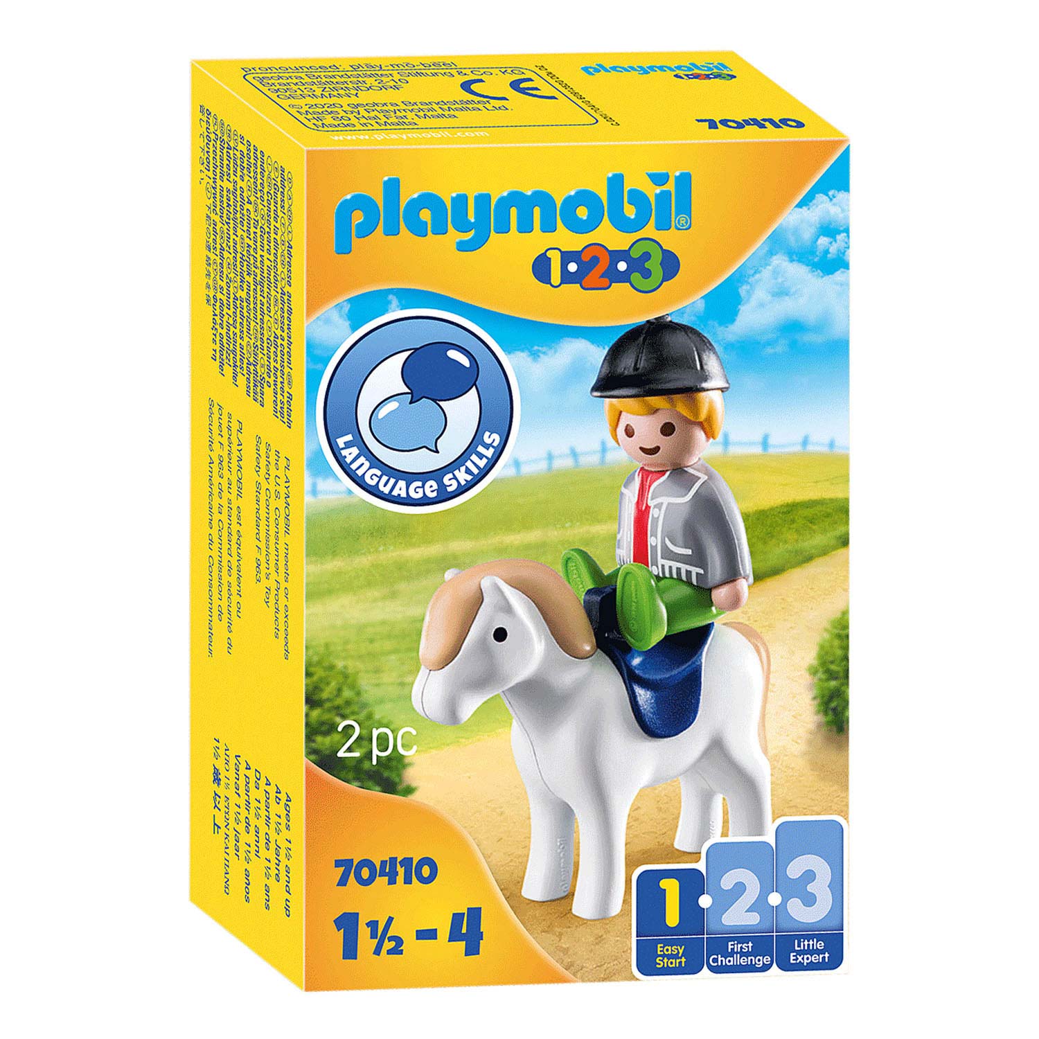 PLAYMOBIL 1.2.3 Jongen met pony - 70410