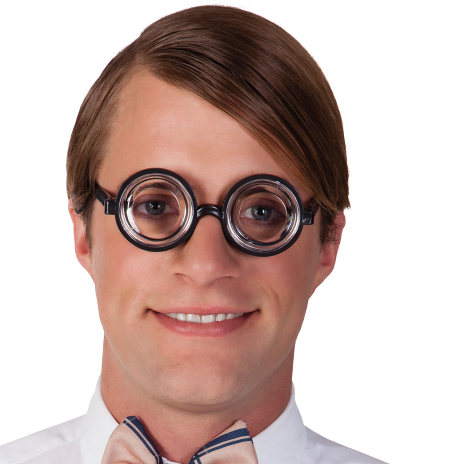 Boland - Partybril Nerd Zwart - Volwassenen - Grappig en Fout
