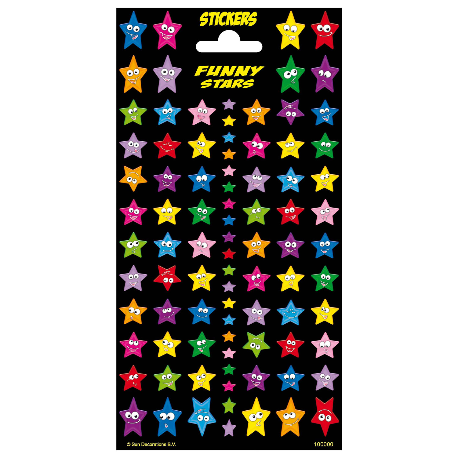 Funny Products Stickervel Funny Stars Junior Papier 88 Stuks