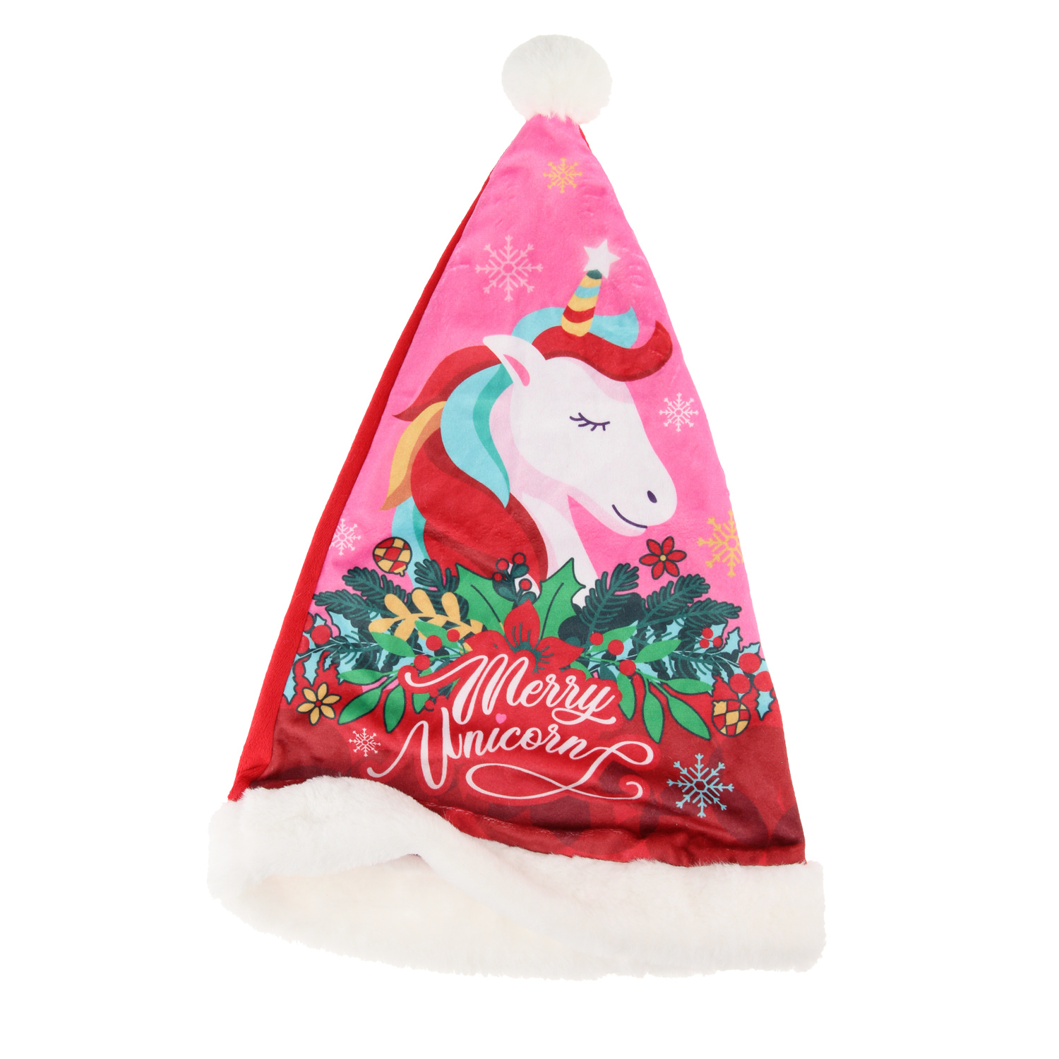 Arditex Kerstmuts Unicorn 43 X 32 Cm Polyester Roze