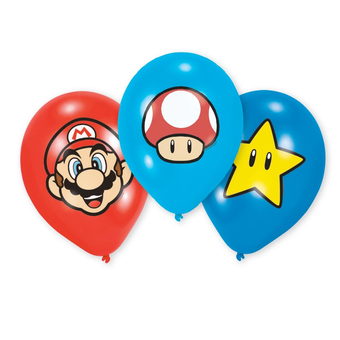 AMSCAN - 6 Super Mario latex ballonnen - Decoratie > Ballonnen
