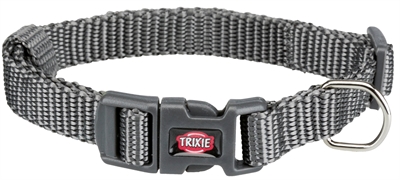 Trixie halsband hond premium grafiet grijs (22-35X1 CM)