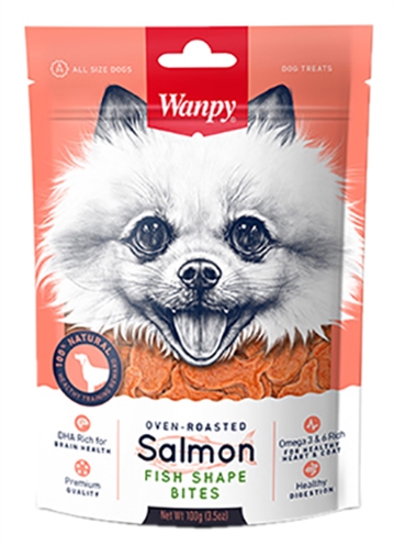 Wanpy | Salmon Fish Shape Bites | Hondensnack