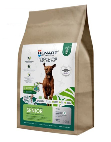 HenArt Insect Senior Hypoallergenic honden droogvoer - Neutraal smaak - 10 kg - Hondenbrokken - Graanvrij