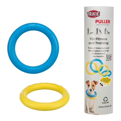 Trixie puller ring blauw / geel 2 st-20 cm