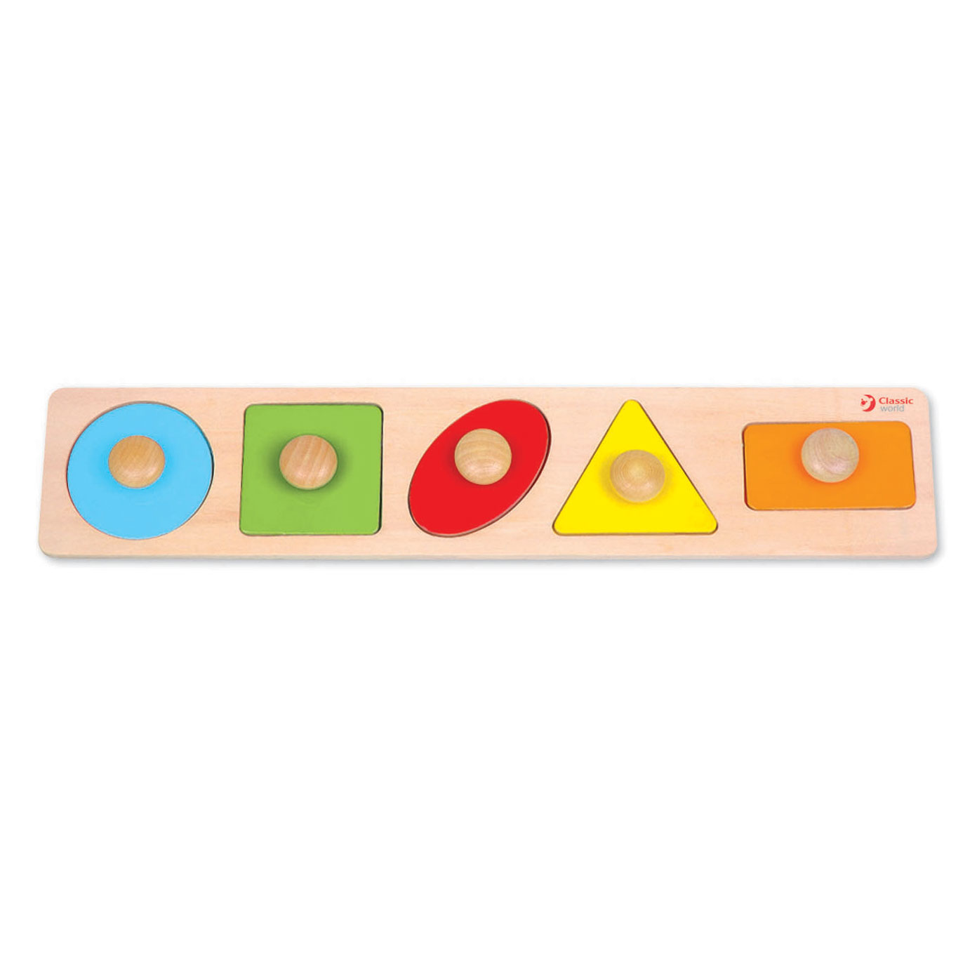 CLASSIC WORLD puzzel voor kinderen leren vormen, kleurenfiguren 7 st.