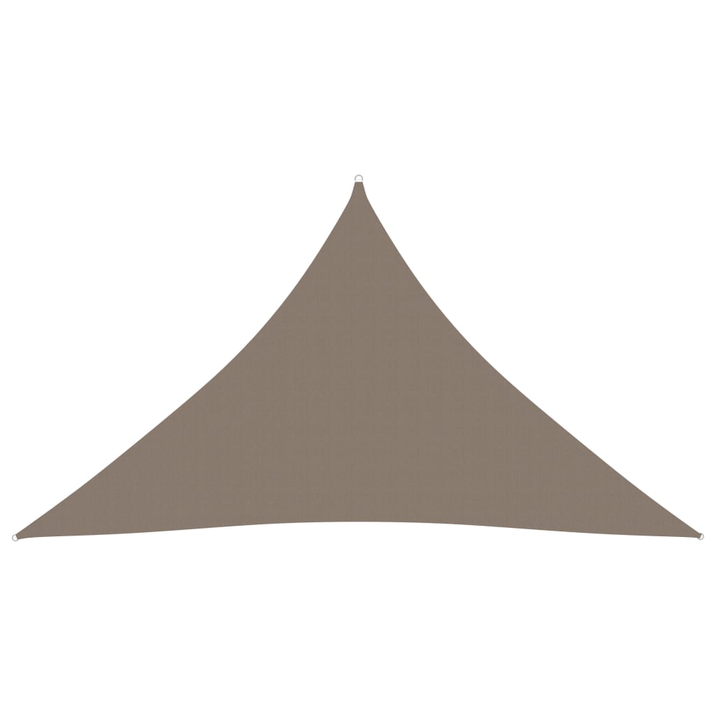 vidaXL Zonnescherm driehoekig 3,5x3,5x4,9 m oxford stof taupe