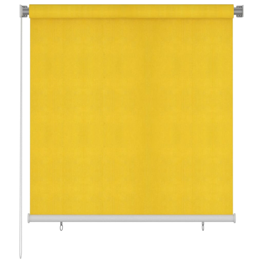 Rolgordijn voor buiten 140x140 cm HDPE geel