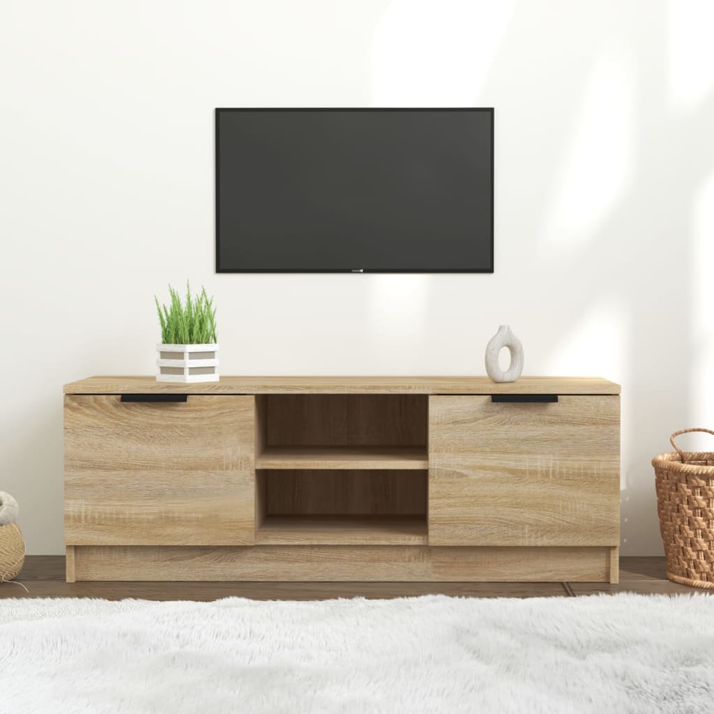 vidaXL Tv-meubel 102x35x36.5 cm bewerkt hout sonoma eikenkleurig