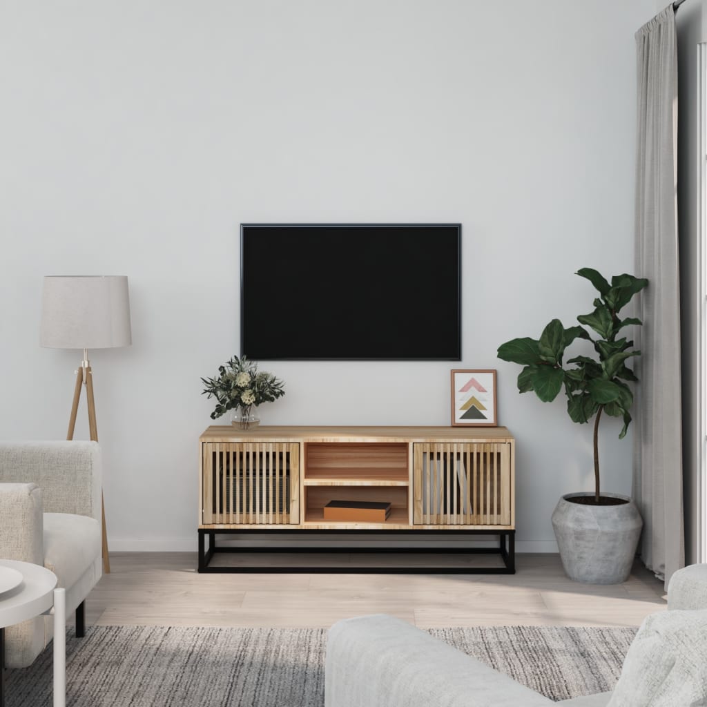 Tv-meubel 105x30x45 cm bewerkt hout en ijzer