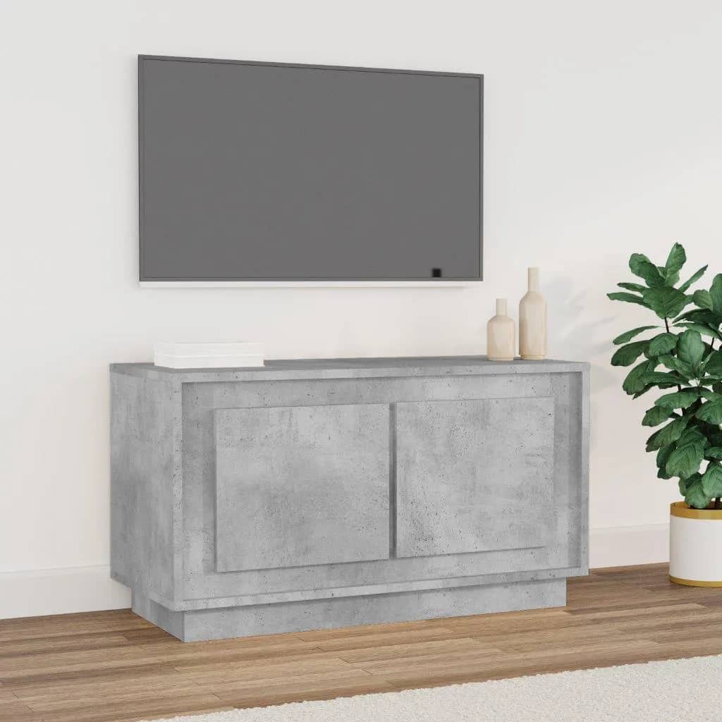 Tv-meubel 80x35x45 cm bewerkt hout betongrijs