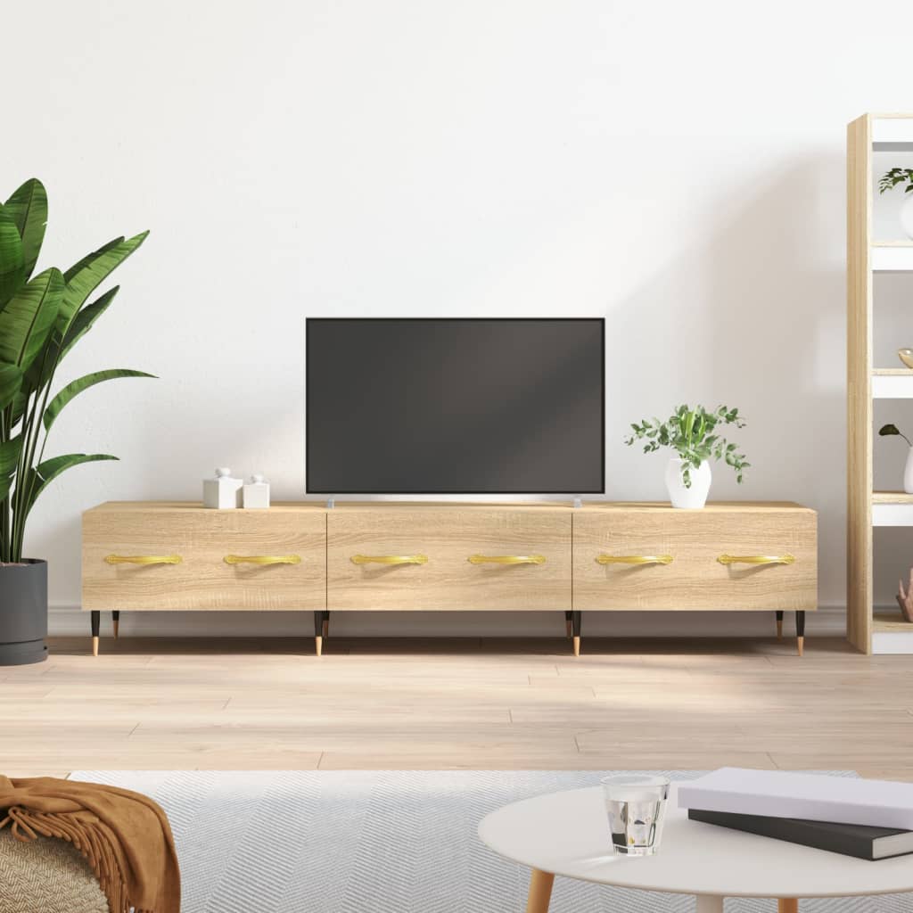 Tv-meubel 150x36x30 cm bewerkt hout sonoma eikenkleurig