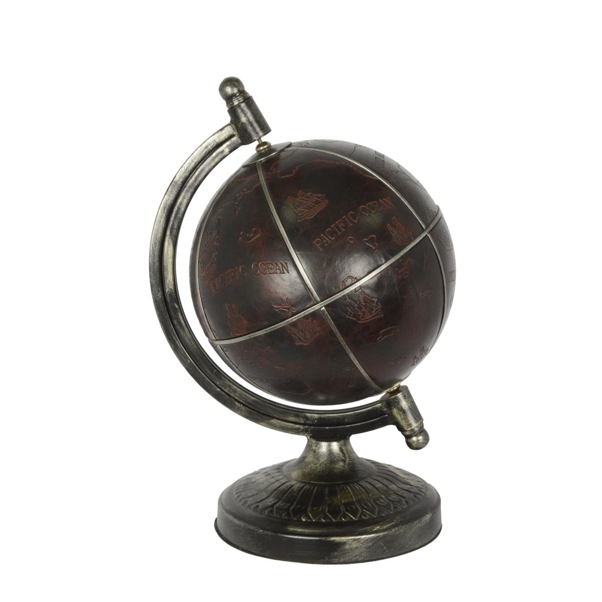A TERRESTRIAL GLOBE ON STAND