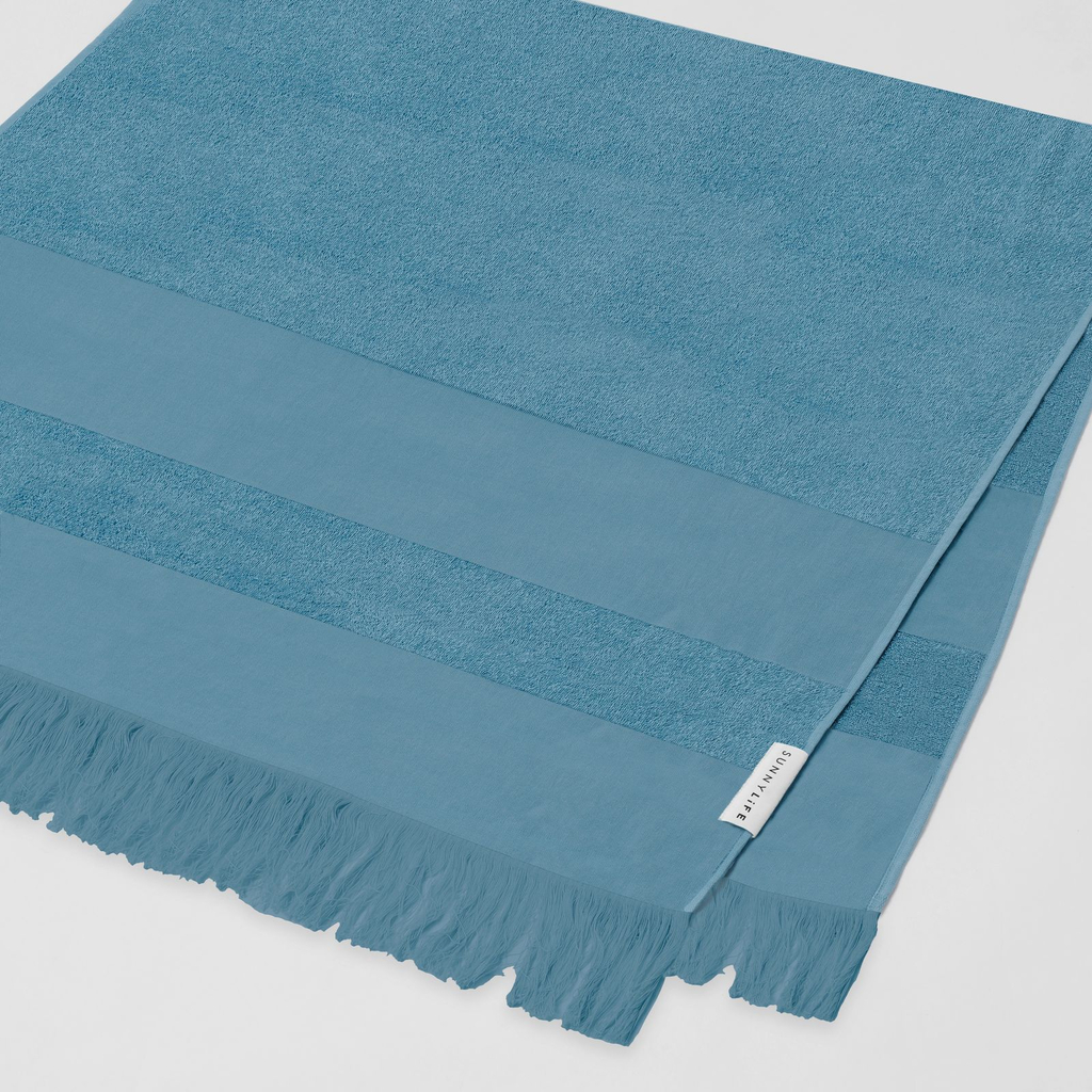 Sunnylife - BeachTurkish Towel Summer Stripe- Adriatic Blue