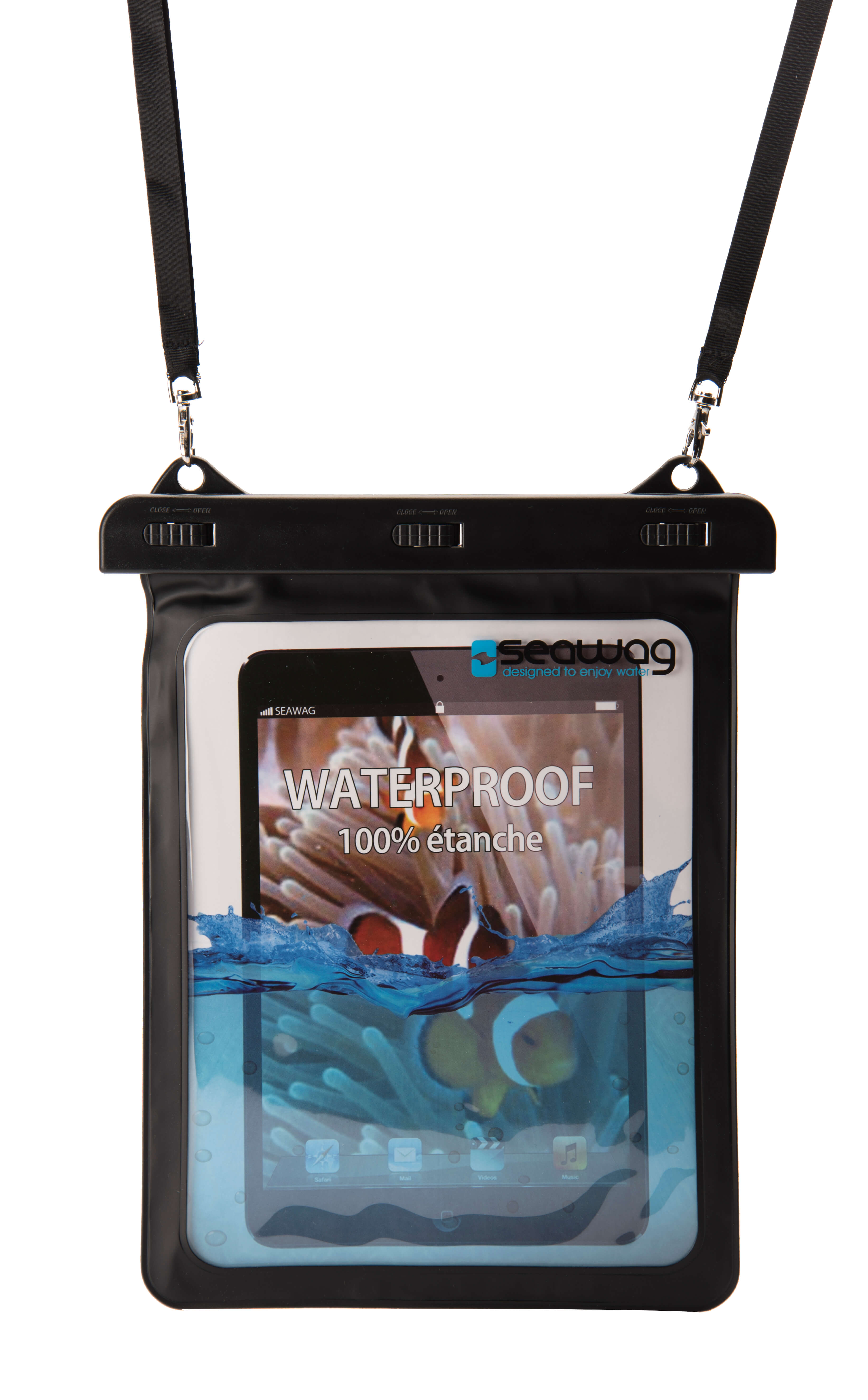 Waterproof case for Tablets Black