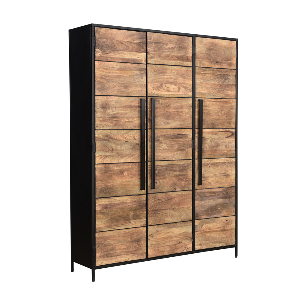 Barn 3 Door Cabinet 150x40x200 cms-BMCB003NAT