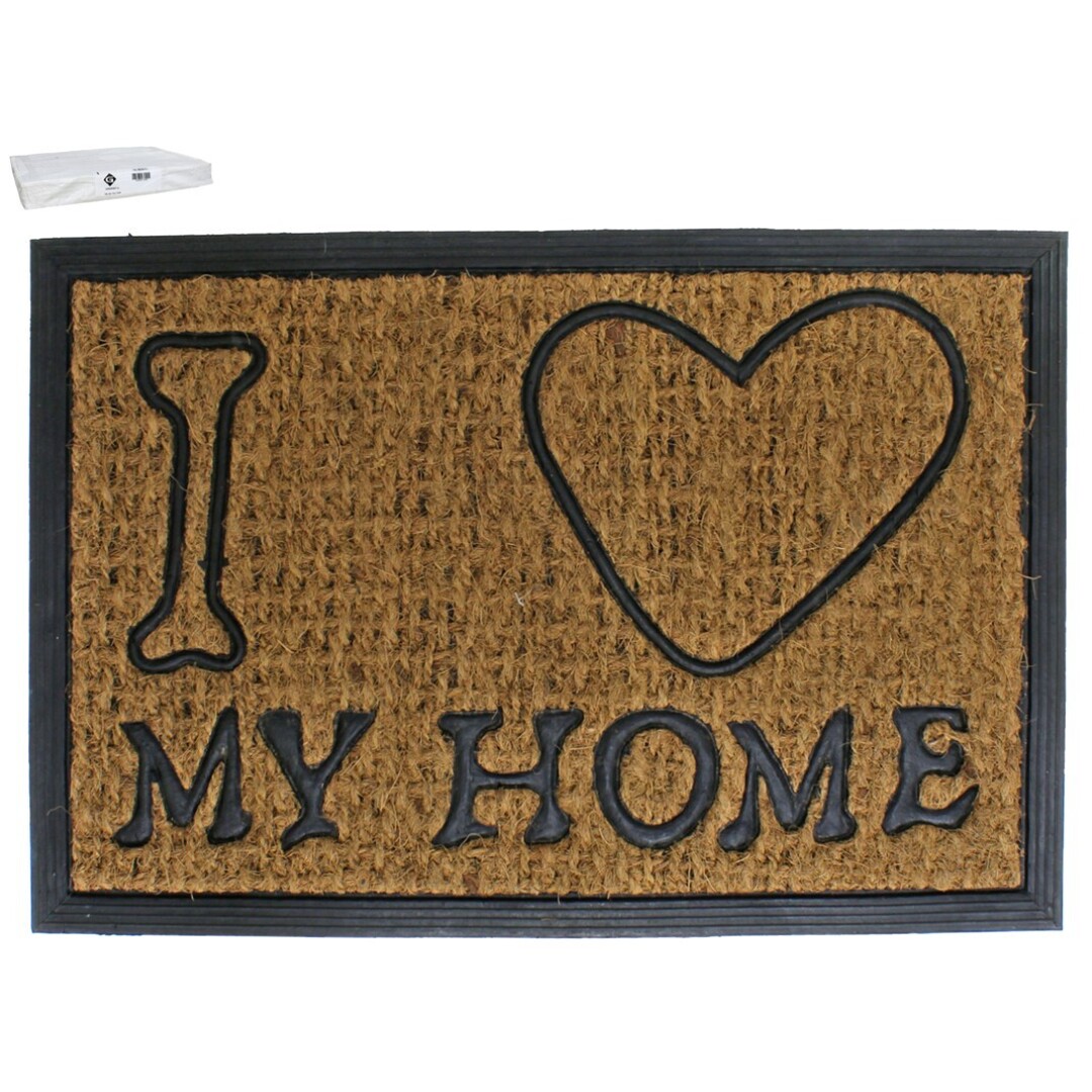 Deurmat Kokos-Rubber "I Love My Home" - 40 x 60 cm