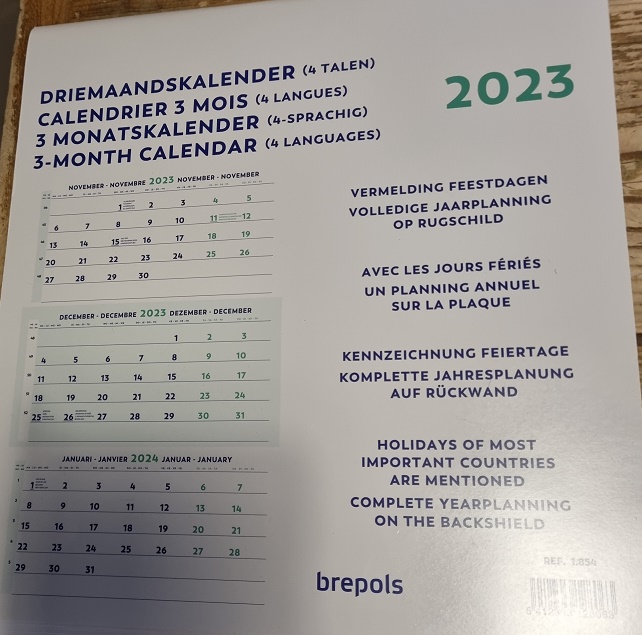 Brepols Driemaandskalender 2023